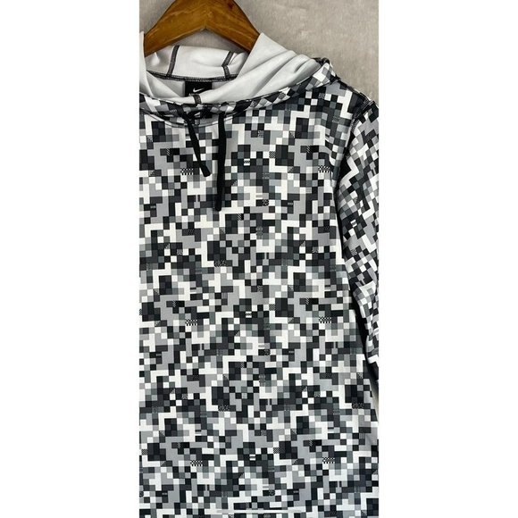 Nike Pro Hyperwarm Dri-Fit Hoodie Womens Large Pixel Gray Black - Picture 4 of 10